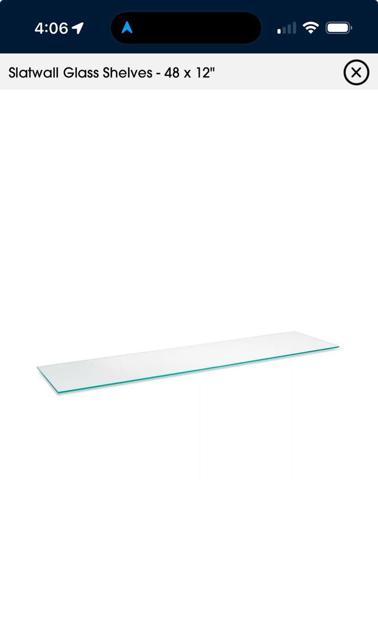 Slatwall shelve white 10”x48